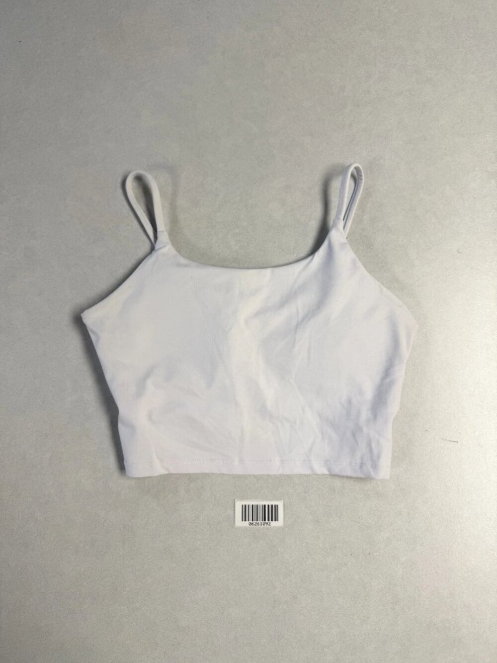WORN Lemedy Womens Spaghetti Straps Padded White Sports Bra Top Size L - Picture 1 of 5